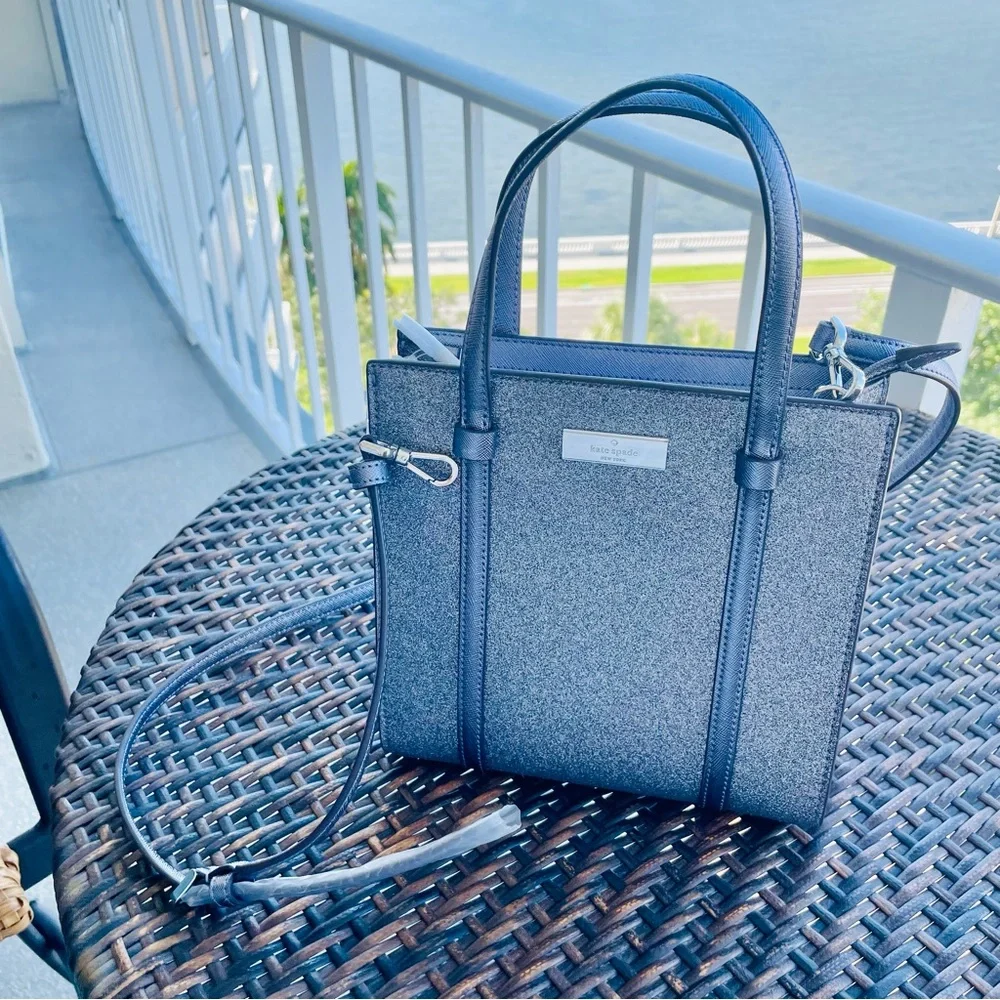 NWT- Kenzie Tote glitter mixed in top handle or crossbody options - Picture 1 of 10